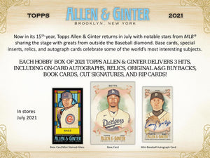 INSTANT PACK RIP: 2021 Topps Allen & Ginter ID 21GINTER521