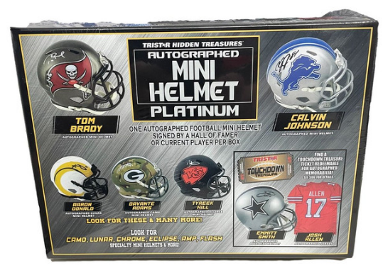 2021 Tristar Hidden Treasures Football Mini Helmet Platinum Edition Series  2 Box