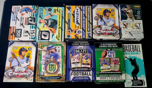 11 BOX BREAK: Purchase a LAST NAME LETTER in a mixed sport 11 box mixer ID MIXBANGER201