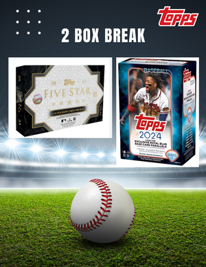 2 Box Break: Purchase 2 Teams in 2023 Topps Five Star Baseball, 2024 Topps Series 1 Blaster Box ID 2BOXTOPPS102