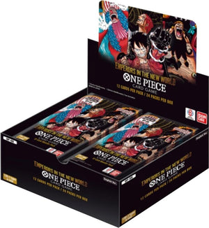 EVERYBODY GETS 2 PACKS: ONE PIECE Emperors in the New World Booster Box ID OPEITNW102