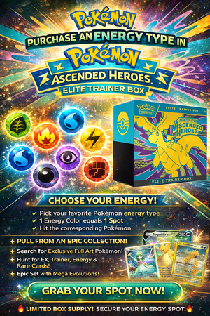 Purchase a random energy type in Pokemon Ascended Heroes Elite Trainer Box ID POKEAH101