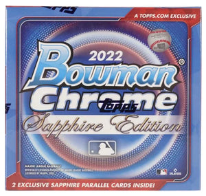 PURCHASE A DIGITAL TRADING CARD AND RECEIVE A RACER in 2022 Bowman Chrome Sapphire Baseball Hobby Box ID 22SAPPHRT302