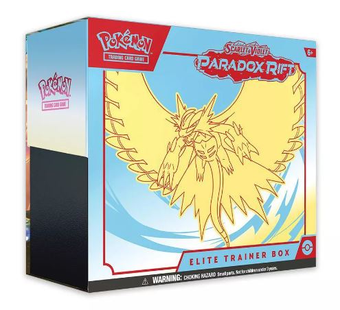 NEWEST POKEMON RELEASE PERSONAL BOX: Roaring Moon Pokemon Scarlet and Violet Paradox Rift Elite Trainer Box ID RMPOKEPR101