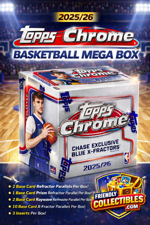 Purchase 2 Teams in 2025 Topps Chrome Basketball MEGA Box ID CHRMBSKMEG201