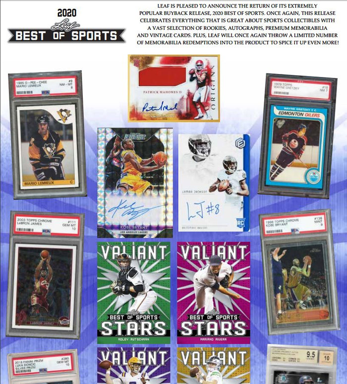 LAST NAME LETTER: 2020 Leaf Best of Sports ID 20BESTOF111