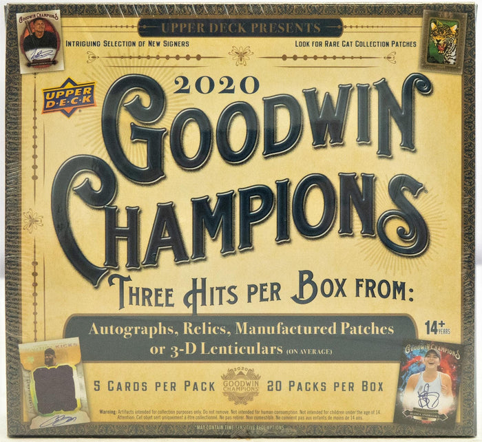 EVERYBODY GETS 2 PACKS: 2020 Upper Deck Goodwin Champions ID UDGOODWIN117