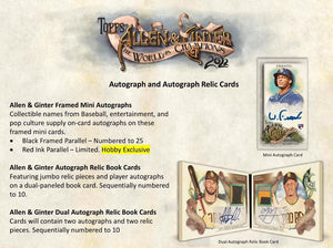 INSTANT PACK: PICK A PACK NUMBER 2022 Topps Allen & Ginter Baseball Hobby Box ID 22GINTER552