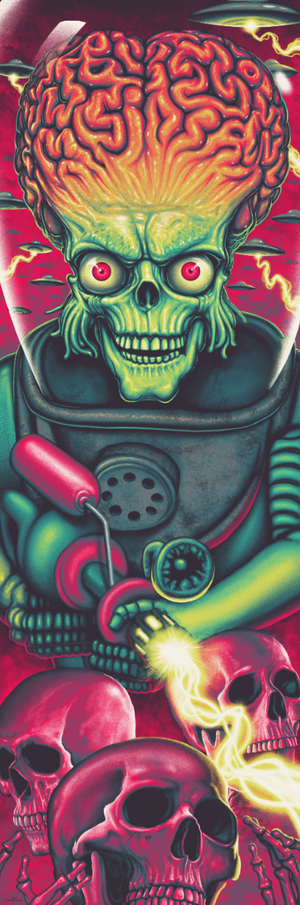 Mars Attacks Foil Variant by Steven Luros Holliday Limited Edition Print ID MARSATTSLH101