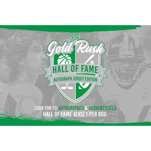 FIRST NAME LETTER: 2019 Gold Rush Hall of Fame Autograph Jersey Edition Box ID GOLDRUSHHOF105