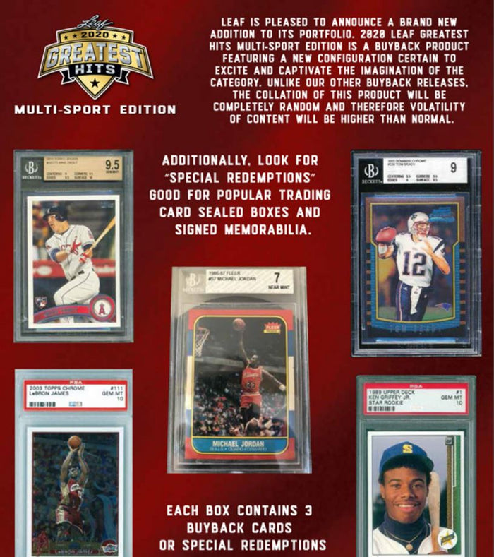 LAST NAME LETTER: 2020 Leaf Greatest Hits ID 20GREATEST102